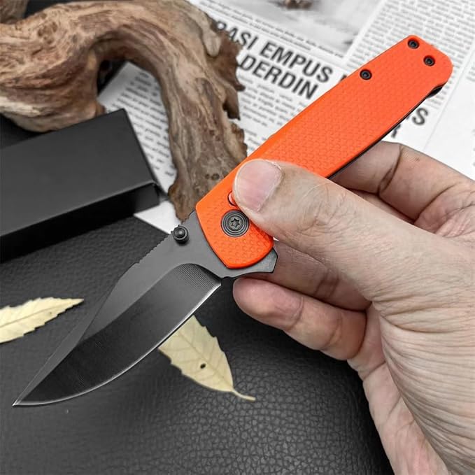 Goshawk Orange Daily Carry Rugged EDC Ambidextrous Pocket Folding Knife, 2.79 Inch 440C Manual