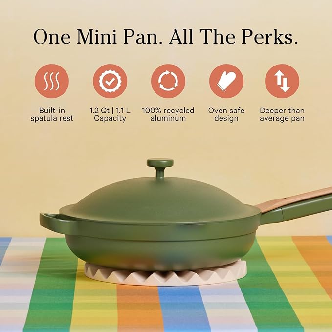 Our Place Mini Home Cook Duo - 8.5" Always Pan & Small Perfect Pot Bundle | Multi-Functional