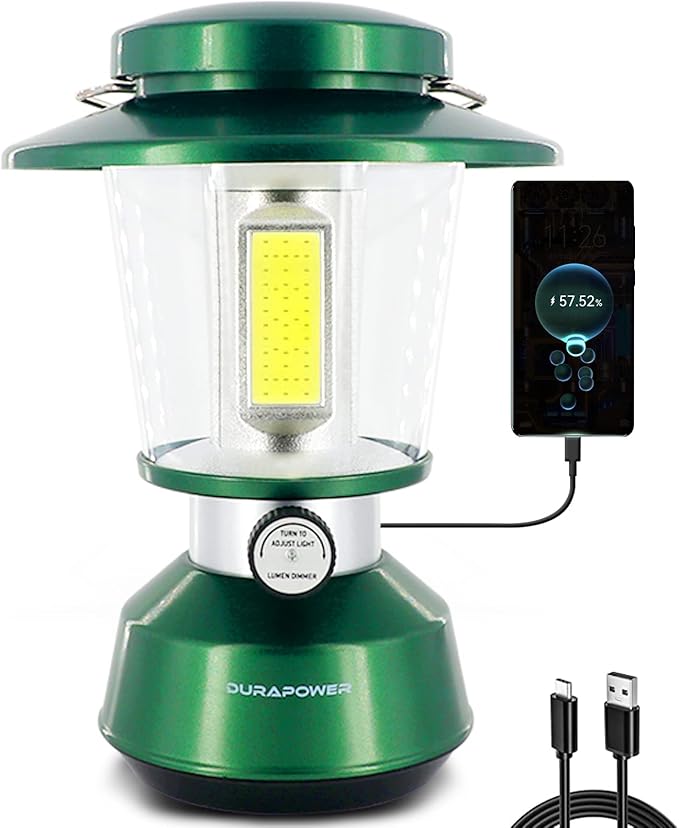 Durapower Rechargeable Camping Lantern,2800 Lumen Super Bright LED Camping Lantern, 5400 mAh Power