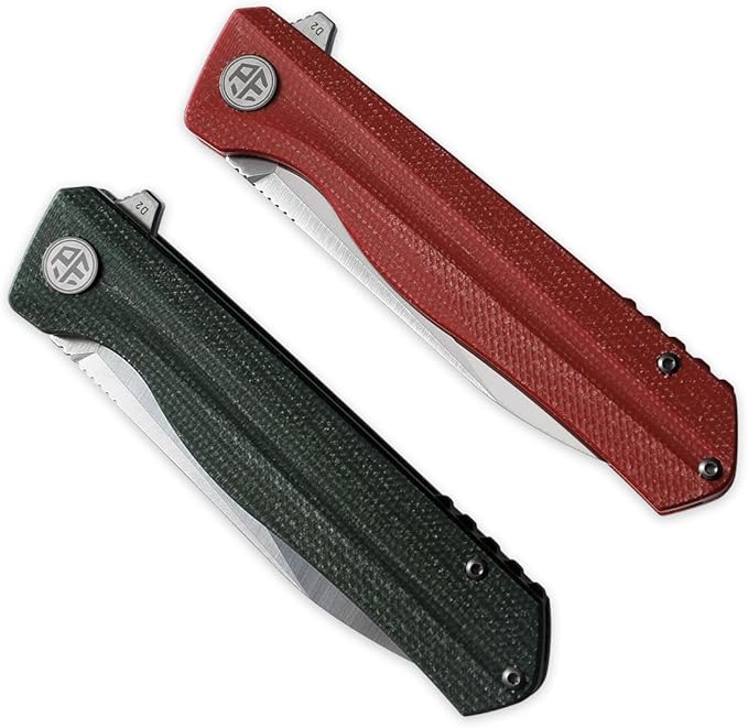 Petrified fish PF818,3.54" D2 Blade,104g G10 Handle Flipper Folding knife (Carbon fiber with G10