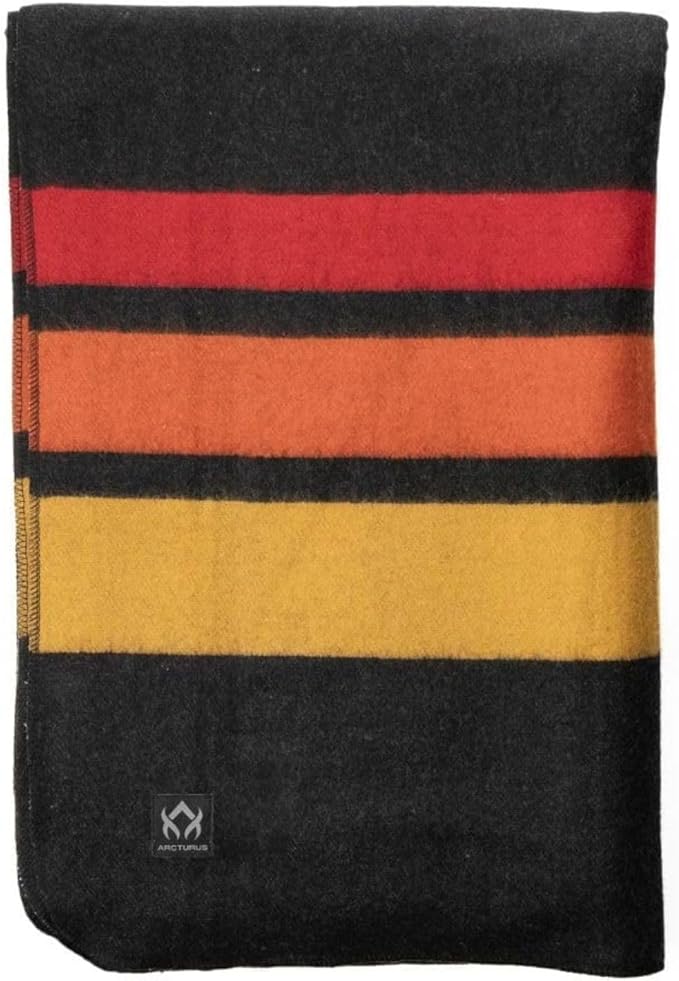 Arcturus Rainier Wool Blanket - Warm, Heavy, Washable, Bed Blanket | Great for Home & Camping
