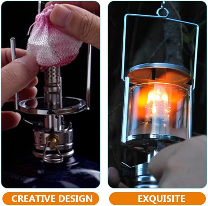Sewroro Outdoor Lantern 12pcs Propane Lantern Mantles Gas Lamp Mantles Camping Hiking Kerosene Lamp