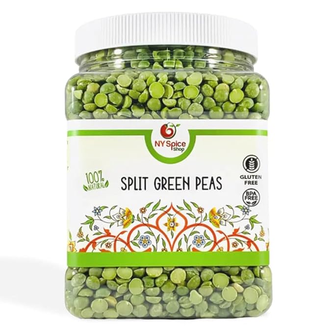 NY Spice Shop Dried Split Green Peas - All-Natural Dry Split Peas - Dried Green Peas For Soup