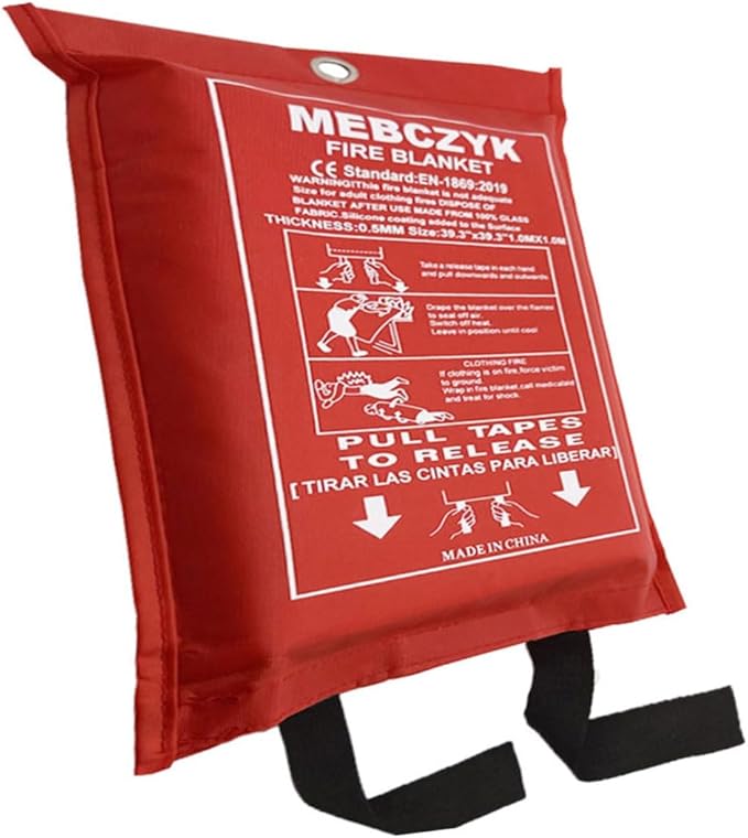 Fire Blanket Kitchen Emergency Blankets with Silicone Coating.Fireproof Blanket Fire Blanket for