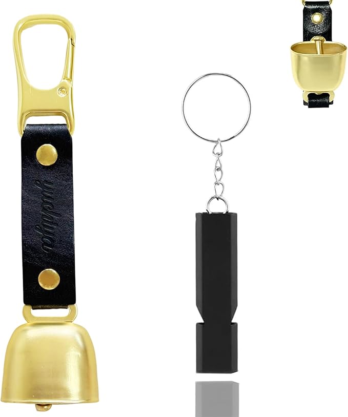 Bear Bell with Magnetic Silencer|Bear Bells for Hiking & Camping|Bear Deterrent Device with