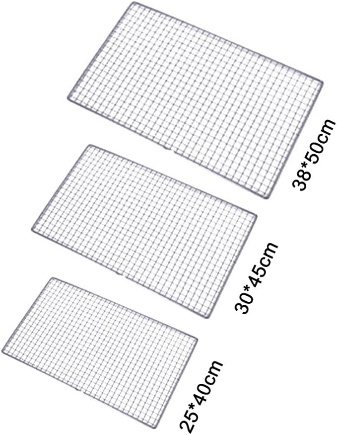 GEZICHTA Carbon Baking Mesh Mats, Barbecue Grill Net - Stainless Steel Cross Wire, 2540cm for