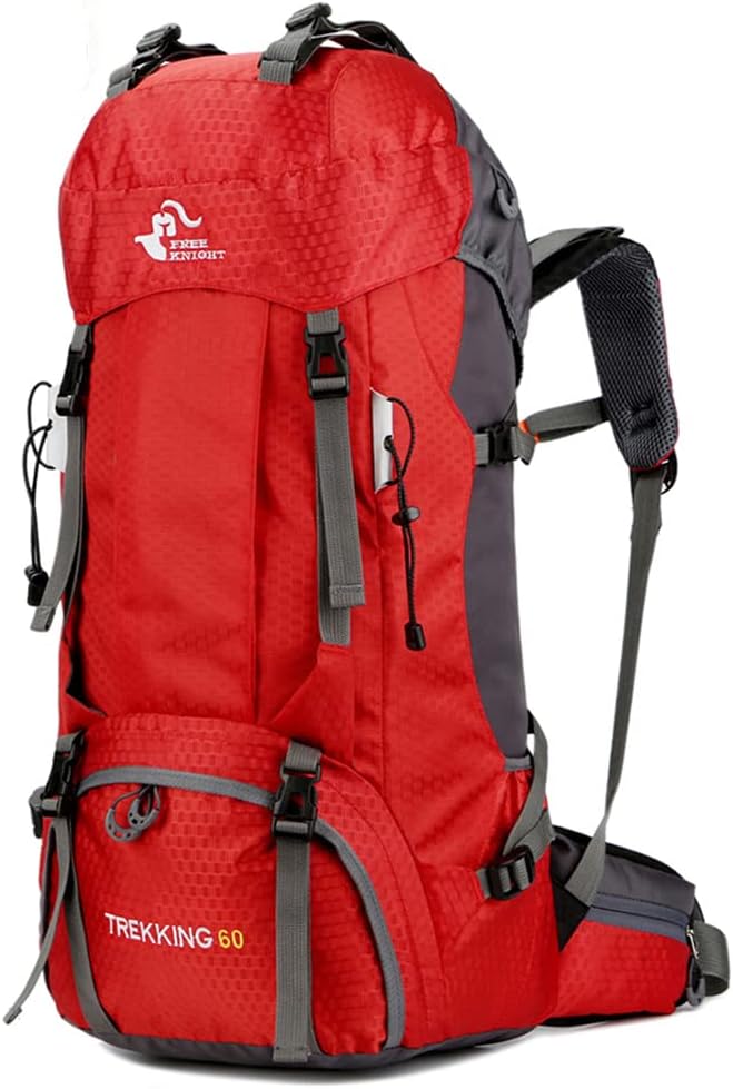 Bseash 60L Waterproof Hiking Camping Backpack with Rain Cover, Large Outdoor Sport Travel Daypack