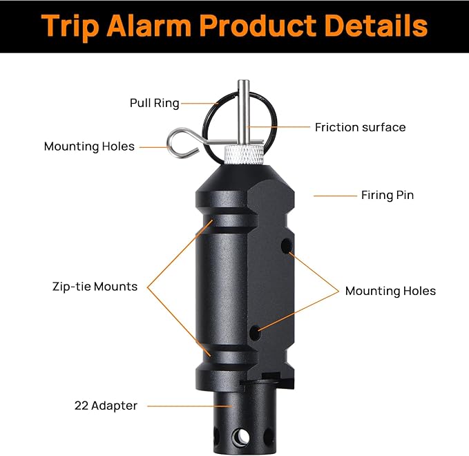 Updated Perimeter Trip Alarm, Camping Trip Wire Alarm Device(Included 22.Adapter), Early Warning