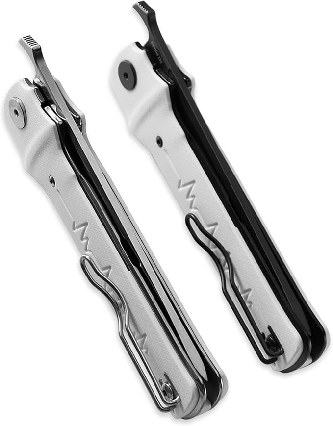 Petrified fish PFB04 Tena Folding Knife, 3.82" D2 Steel Satin Blade G10 Handle Pocket Folding knife
