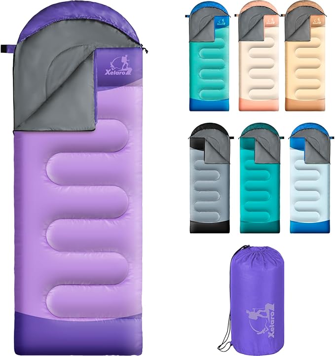 Sleeping Bags for Adults Kids - 3 Season Cold&Warm Weather Waterproof Camping Sleeping Bags