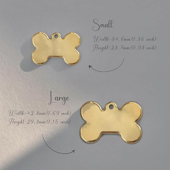 Name Pattern Art Design - Dog Tags Personalized for Pets - Custom Cats Dogs ID Tag - Stainless