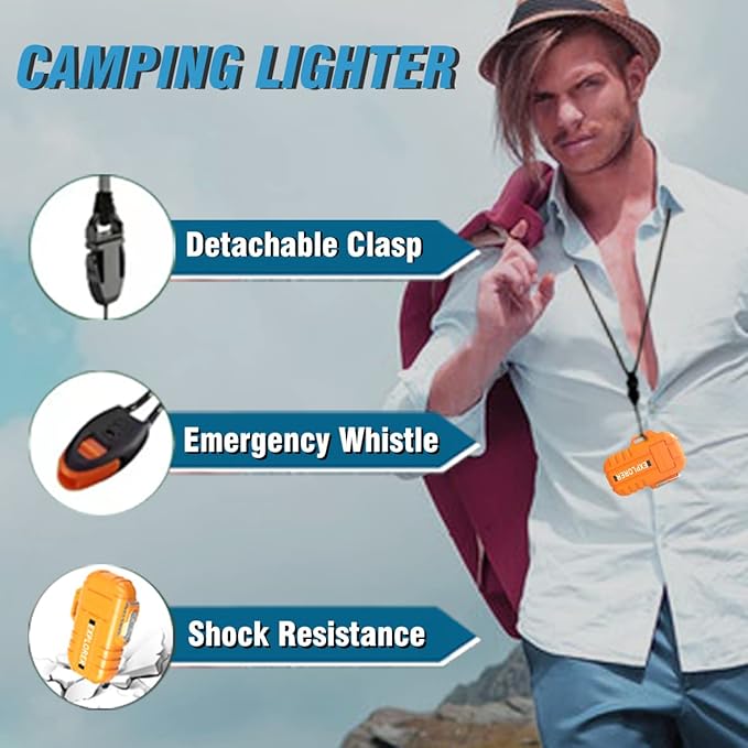 Torch 2 Pack Windproof Outdoor Gas Lighter - Adjustable Jet Flame, Fireplace, Fireworks, Grill