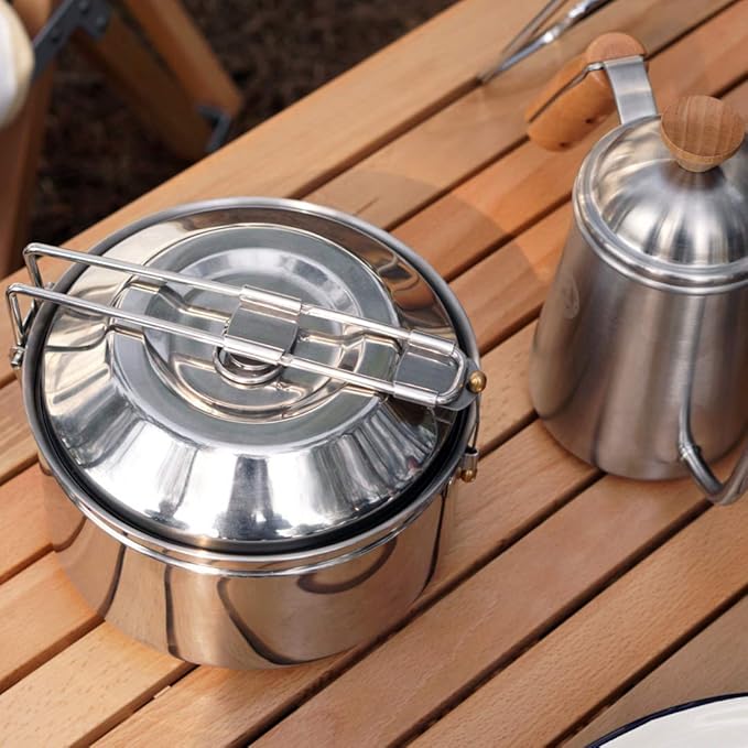 Fire-Maple Antarcti 1.0 Liter Stainless Steel Camping Bowls with Locking Lid, Camping Cook Pot