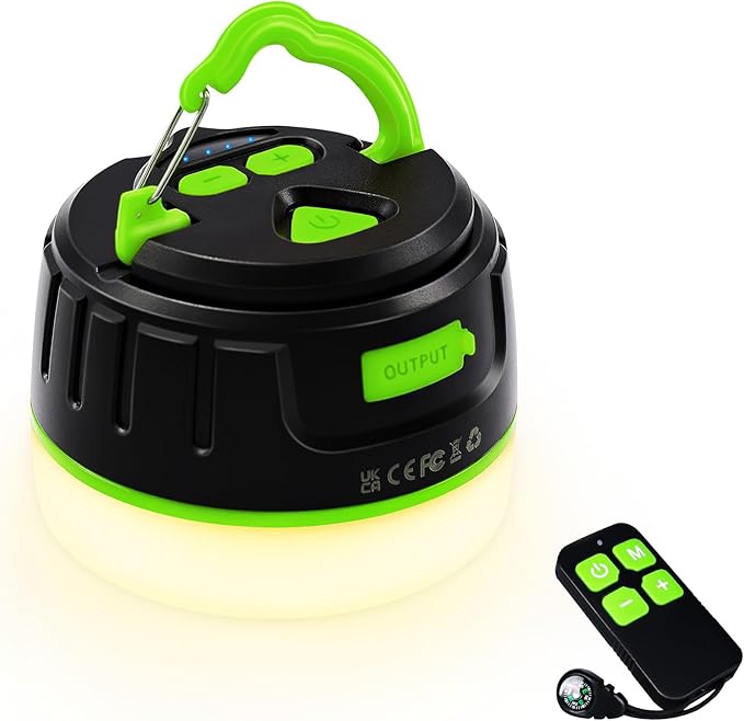 Rechargeable LED Camping Lantern 1000LM, 300H Runtime, 6400mAh, IPX5 Waterproof Tent Light for