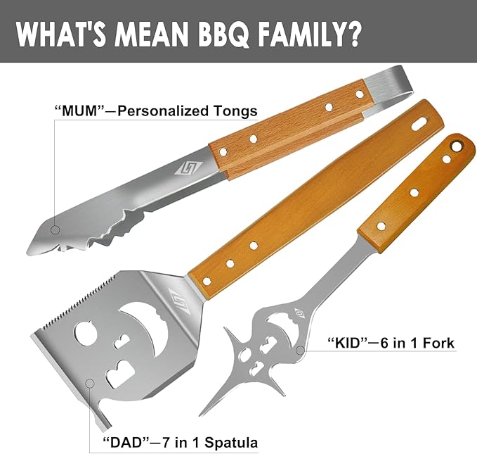 BBQ Tools Grill Set, Extra Long BBQ Accessories,Grill Accessories for Outdoor Grill,Best BBQ