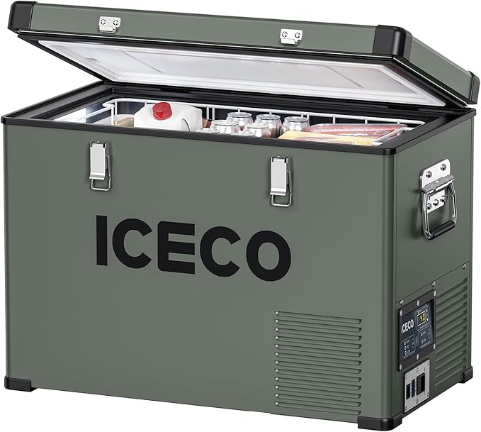 ICECO VL45 Portable Refrigerator with SECOP Compressor, 45Liters Platinum Compact Refrigerator, DC