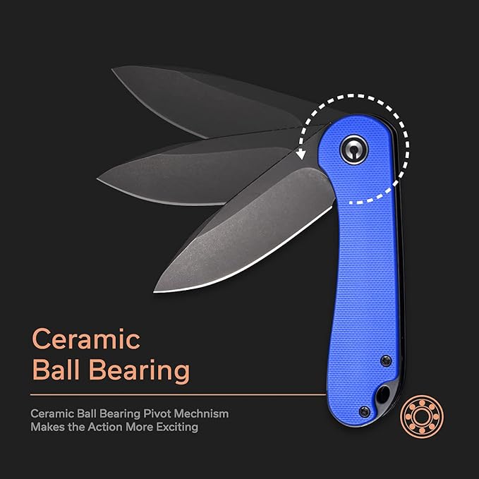 CIVIVI Folding Pocket Knife, 2.96" D2 Blade G10 Handle, Elementum Liner Lock Flipper Knife with