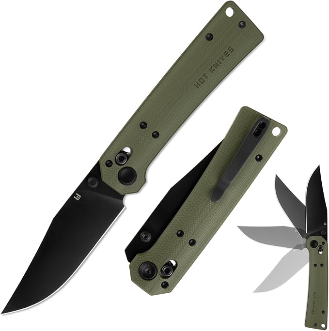Pathwright Folding Pocket Knife, 3.54" 14C28N Blade and G10 Handle with Axis Lock, Everydaycarry