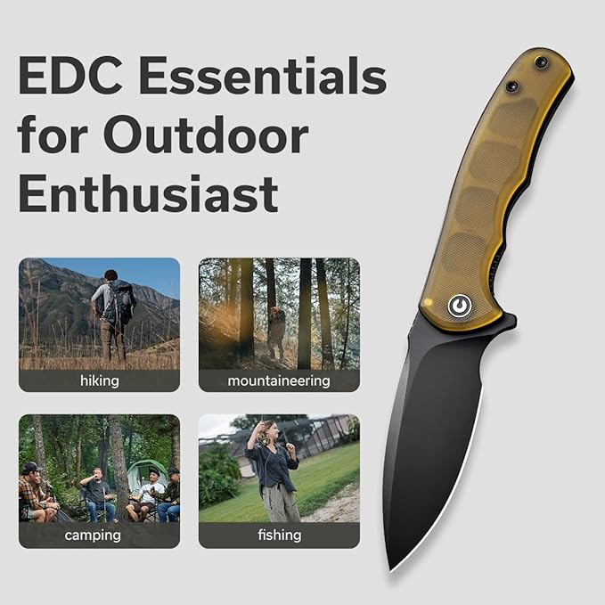 CIVIVI Mini Praxis Pocket Knife for EDC, Folding Pocket Knife with 2.98" D2 Blade Ultem Handle with