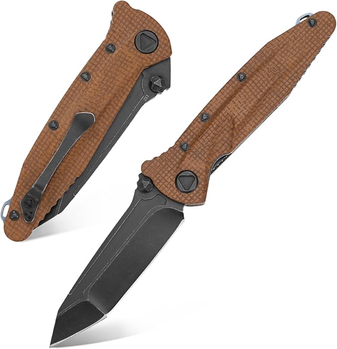 Eafengrow EF55 Pocket Knife Folding Knife G10 Handle D2 Steel Blade Folder EDC Tool Knifes for