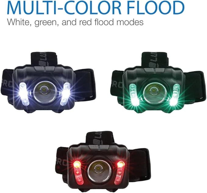 LUXPRO LP345V2 LED Headlamp - Bright 300 Lumen Head Lamp for Outdoors, Camping & Hiking - 6 Light