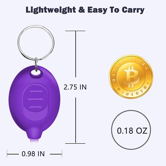 Mini UV Keychain Flashlight, Portable Black Light, 12 Lumen Ultra Bright Tiny Flashlight, Small