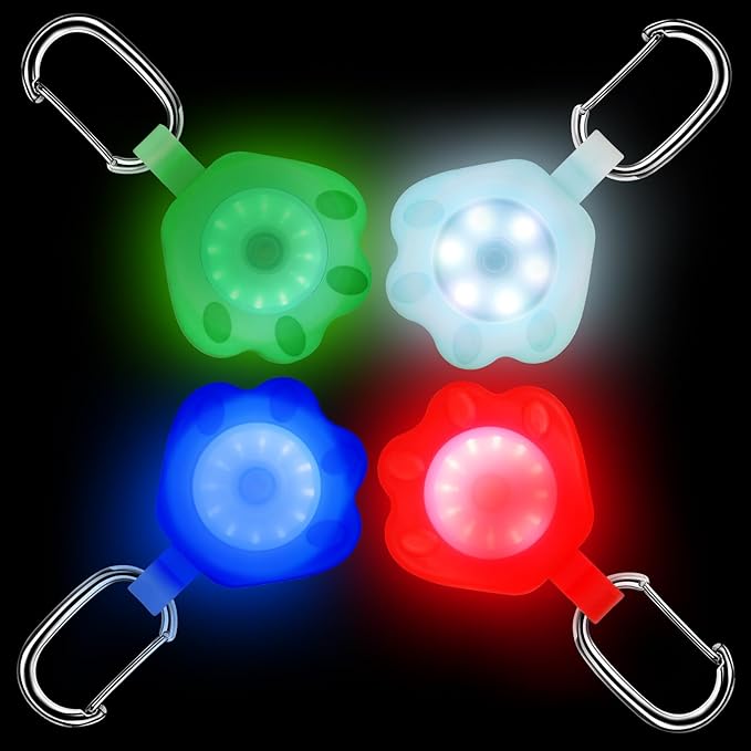 2-Pack Dog Light with USB Rechargeable, Color Changing Collar Light,IP67 Waterproof LED Safety