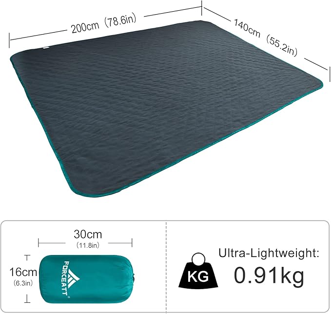 Forceatt Camping Blanket, 79" X 57" Large Outdoor Blanket, Sandproof, Waterproof for Outdoor