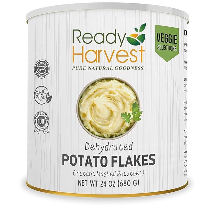 Ready Harvest Dehydrated Food - Potato Flakes | Emergency Food | Instant Mashed Potatoes | #10 Can
