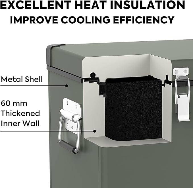 ICECO VL45 Portable Refrigerator with SECOP Compressor, 45Liters Platinum Compact Refrigerator, DC