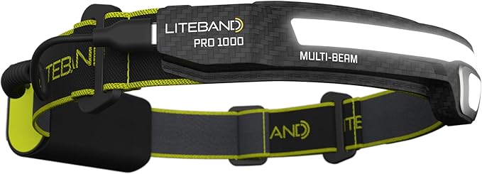 OPTIMAL VENTURES LED Headlamp, Liteband PRO 1000 Lumen Super Bright Head Lamp, Powerful Battery