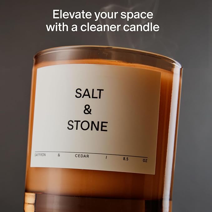 SALT & STONE Scented Candle for Women & Men | Hand-Poured, Aromatic & Fragrant | Coconut & Soy