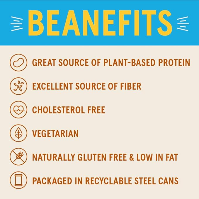 BUSH'S BEST 8.1 oz Canned Zero Sugar Added Baked Beans, Source of Plant Based Protein and Fiber