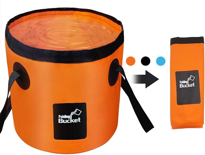 Esthesia Collapsible Bucket, 5 Gallon Portable Folding Water Container for Travelling, Camping