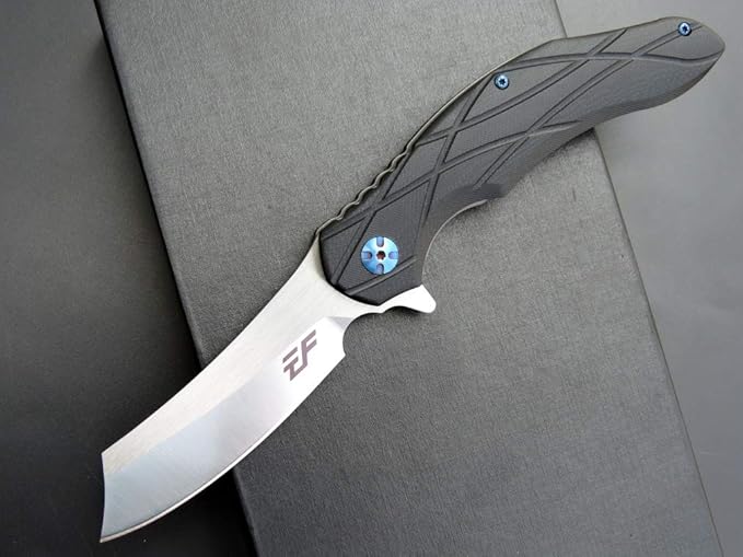 Eafengrow EF919 Folding Knife with Pocket Clip D2 Steel Blade G10 Handle Scales EDC Tool Outdoor