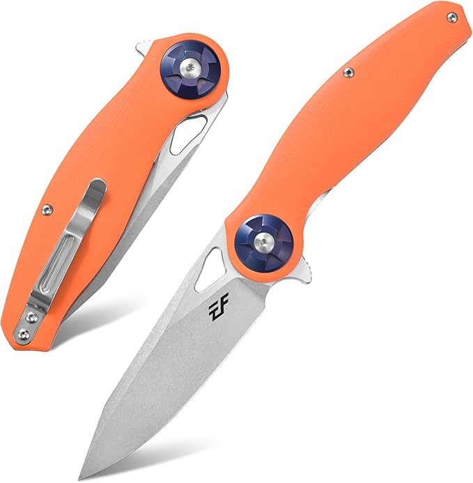 Eafengrow EF76 Ball Bearing Folding Knife for Camping EDC Pocket Knife with G10 Handle & D2