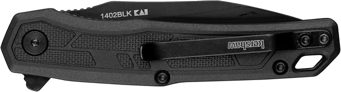 Kershaw Appa Folding Tactical Pocket Knife, SpeedSafe Opening, 2.75 inch Black Blade and Handle