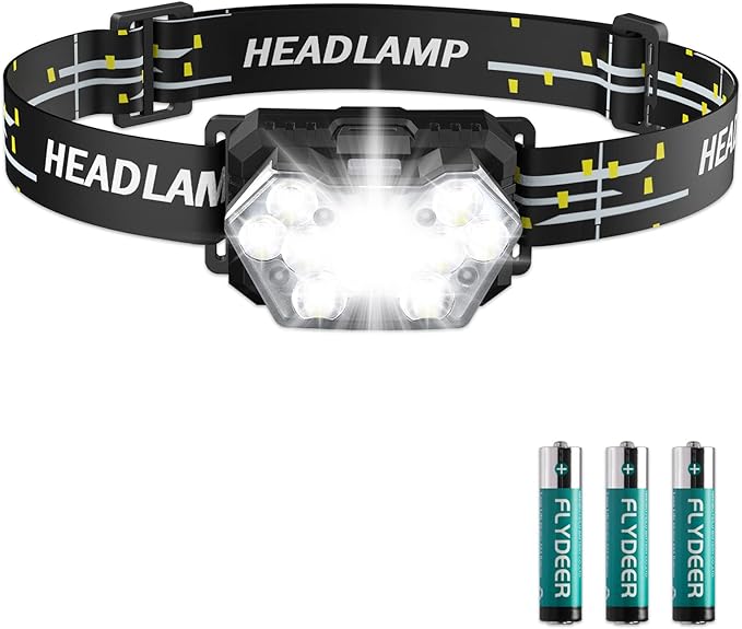 Lsnisni 9 LED Headlamp, 2000 Lumen Super Bright Head Lamp with 6 Modes, IPX5 Waterproof Head Light