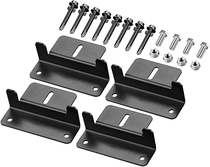 Spartan Power 100 Watt Solar Panel 9 Bus Bar Black Mono with Z Bracket Kit - Great for RV, Trailer