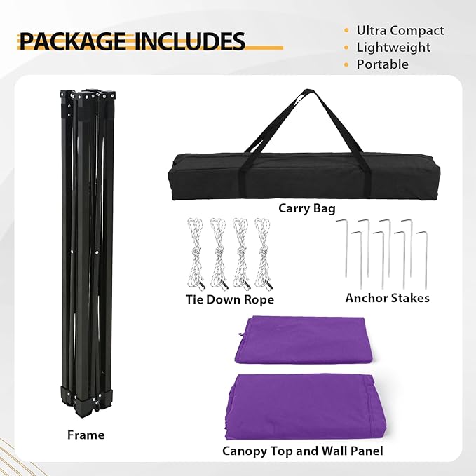 EAGLE PEAK Flex Compact 4x4 Pop-up Canopy Changing Room, Portable Privacy Dressing Room for Indoor