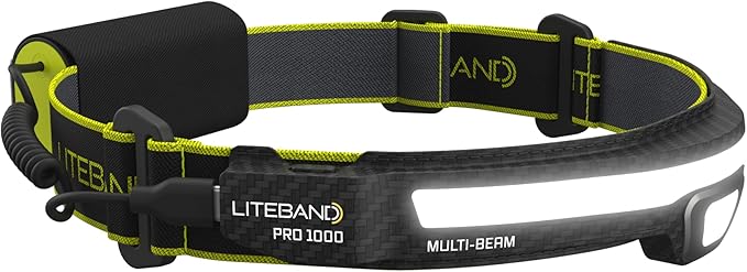 OPTIMAL VENTURES LED Headlamp, Liteband PRO 1000 Lumen Super Bright Head Lamp, Powerful Battery
