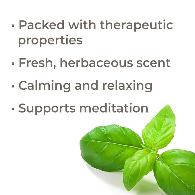 Plant Therapy USDA Certified Organic Basil Linalool Essential Oil 10 mL (1/3 oz) 100% Pure
