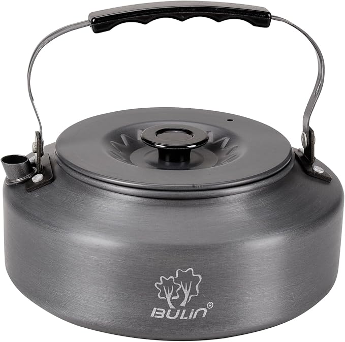 Bulin Camping Kettle, 1.6L Large Portable Stovetop Tea Kettle Fast Heating Boiling Hot Water for