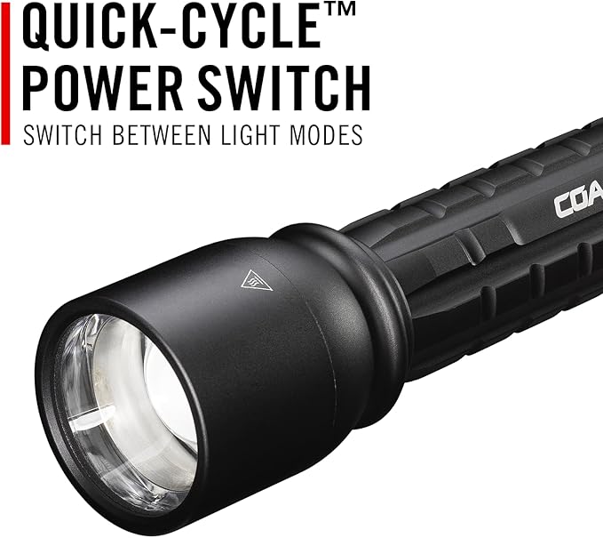 Coast XP14R 4500 Lumen USB-C Rechargeable LED Flashlight with Slide Focus®?¯and Pure Beam® Focusing