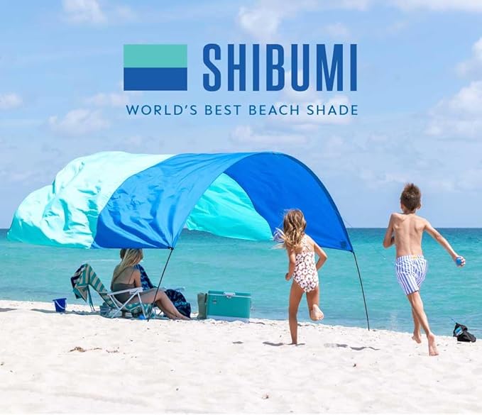 Shibumi Shade Mini®, World's Best Beach Shade with Quiet Canopy, The Original Wind-Powered® Beach
