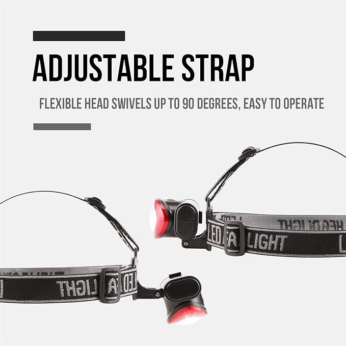Lichamp Headlamp, 10 Pack 12 LED 3 Mode Portable Head Lamp Flashlight, Outdoor Lightweight Durable