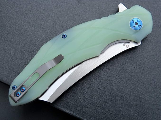 Eafengrow EF919 Folding Knife with Pocket Clip D2 Steel Blade G10 Handle EDC Tool Outdoor Knives