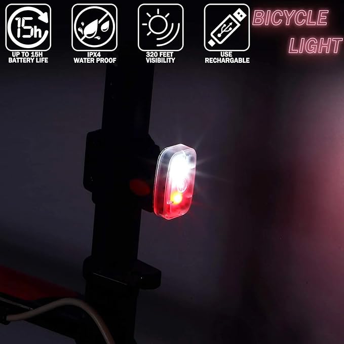 Mudder Running Lights for Runners Rechargeable LED Safety Lamps USB Rechargeable Clip on Strobe