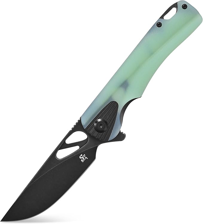 Sitivien ST165 Folding Knife,K110 Steel Blade with G10 Handle EDC Tool Knife Pocket Knife for