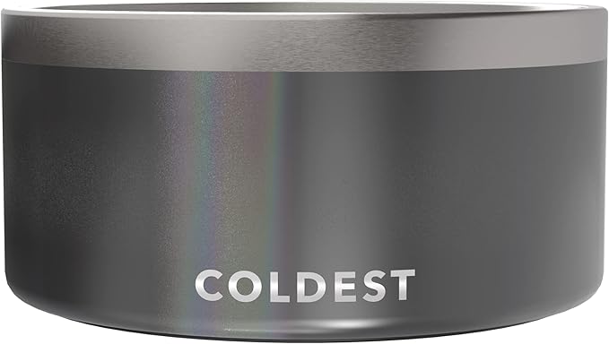 Coldest Dog Bowl - Anti Rust Metal, Non Slip, 3 Layers Insulated Stainless Steel Dog Bowls - Spill